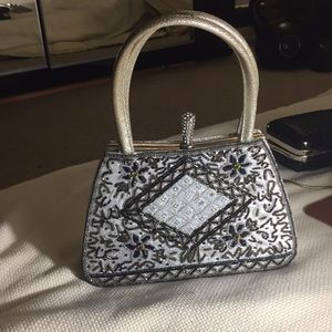 Daniel Ames Silver Color Beaded Crystal